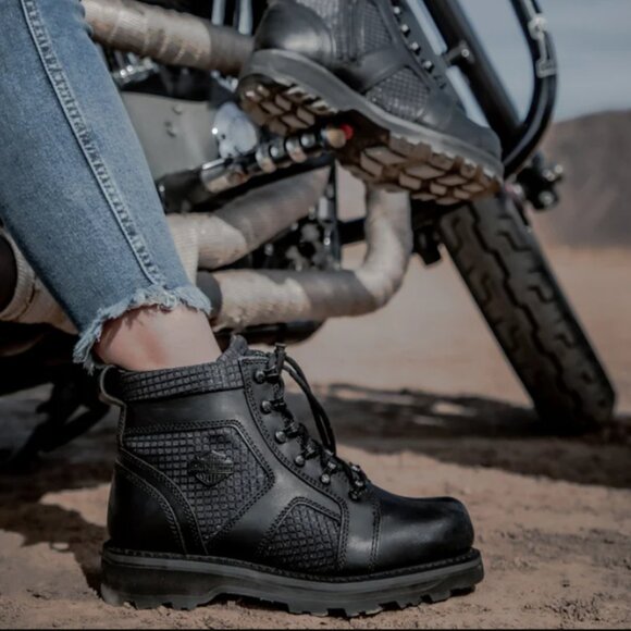 NIB Harley Davidson Women's Leather Riding Boots, 6.5 - Picture 4 of 14